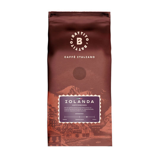 Iolanda koffiebonen van Battito uit Italië voor cappuccino en latte machiato