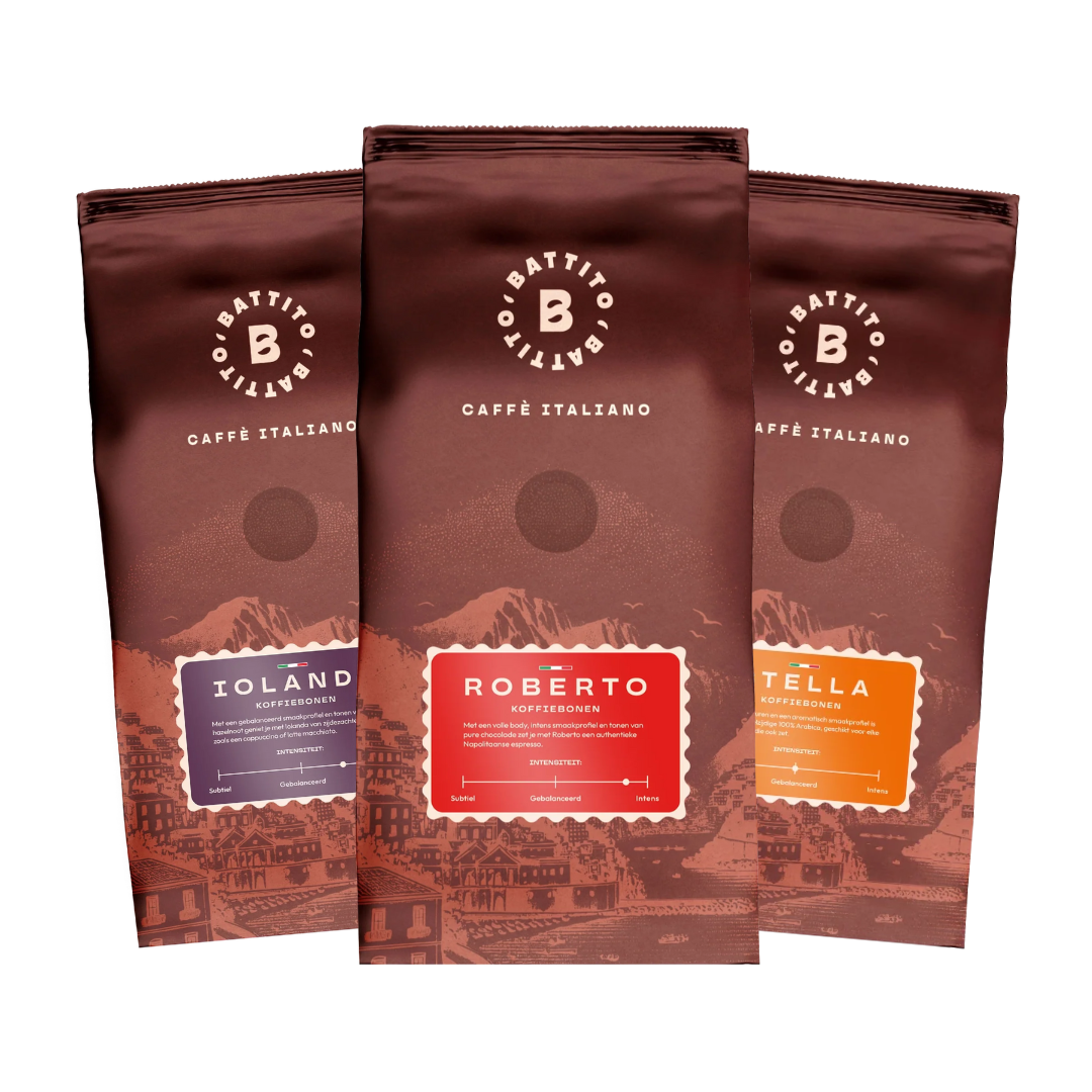 3 zakken Ialiaanse ambachtelijke koffiebonen uit Napels in Zuid-Italië