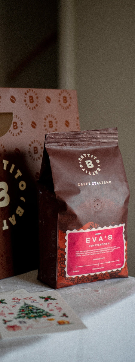 Gepersonaliseerde koffiebonen om cadeau te geven van Battito met de naam Eva