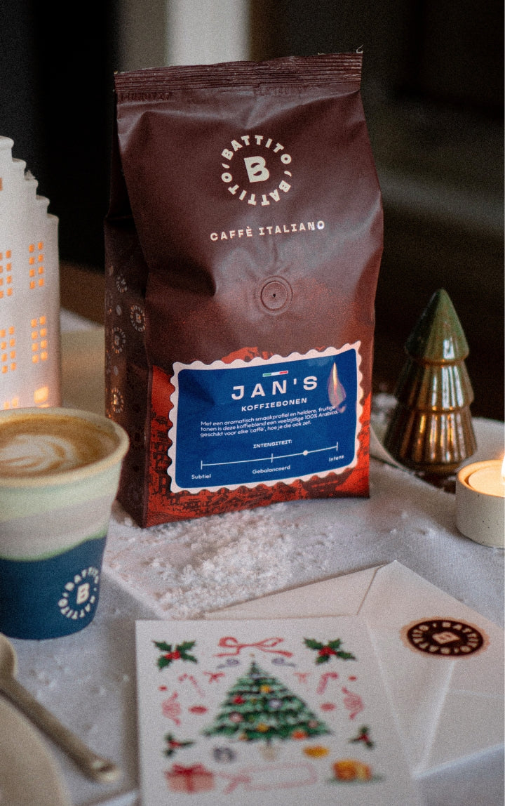 Gepersonaliseerde koffiebonen om cadeau te geven van Battito met de naam Jan