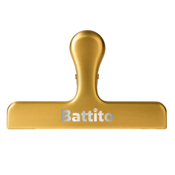 Vershoudclip of sluitclip van Battito om koffiebonen langer vers te houden